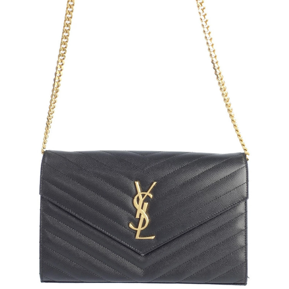 SAINT LAURENT Paris Monogram Chain Wallet